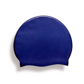 Gorro de natación de silicona personalizable con logotipo, resistente y cómodo para entrenamientos y competencias.