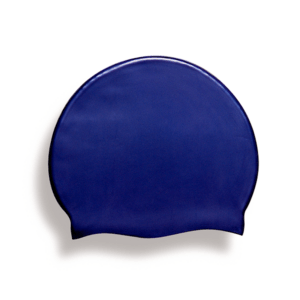 Gorro de natación de silicona personalizable con logotipo, resistente y cómodo para entrenamientos y competencias.