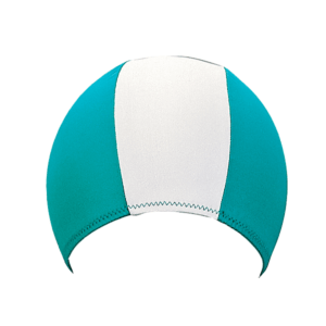 Gorro de natación Poliéster Ref. 11030, adaptable a adultos e infantiles, personalizable con logotipo y resistente al cloro.