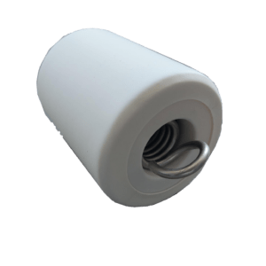 Protector muelle estabilizador waterpolo de Ology instalado sobre muelle tensor de acero
