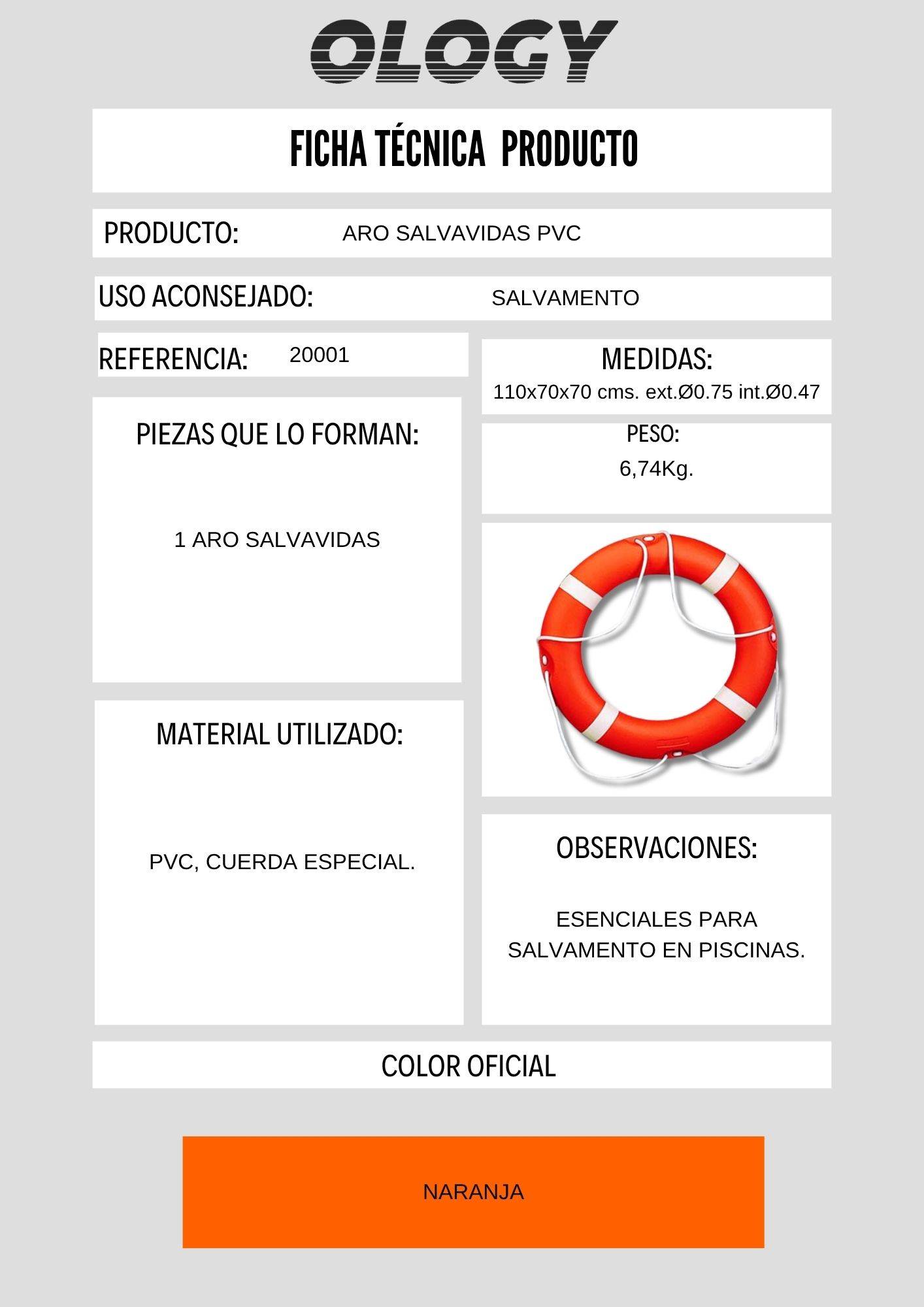 ARO SALVAVIDAS PVC