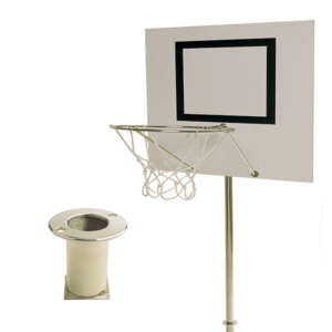 Básquet con Anclaje Ref. 5002 de acero inoxidable y PVC , ideal para juegos y entrenamientos en piscina