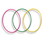 Juegos Aros Slalom Ref. 6100 de 3 unidades de colores, ideal para entrenamientos acuáticos y circuitos de slalom.