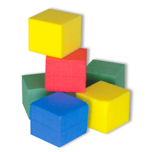 Juego de Cubos Flotantes Ref. 6001, 6 unidades de espuma suave y colores llamativos para diversión segura en piscina.