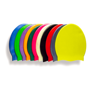 Serigrafiado de gorros de natación Ref. 11101-11105, personalizable con logos e imágenes.