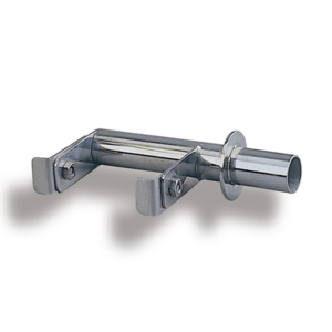soporte para placas de giro de piscina fabricado en acero inoxidable con pletinas y tubo de insercion